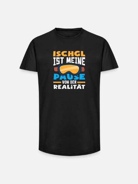 Ischgl My Break Reality Fun Après-ski - T-shirt coupe longue homme - noir