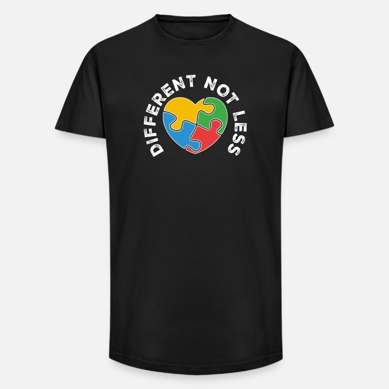 PuzzleHerz Vielfalt vereint Farben - Long Fit Männer T-Shirt - Schwarz