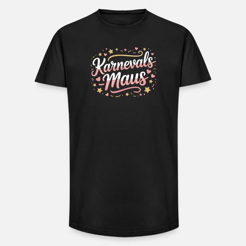 Karnevalsmaus Karneval Köln Kölner Karnevals Maus - Long Fit Männer T-Shirt - Schwarz