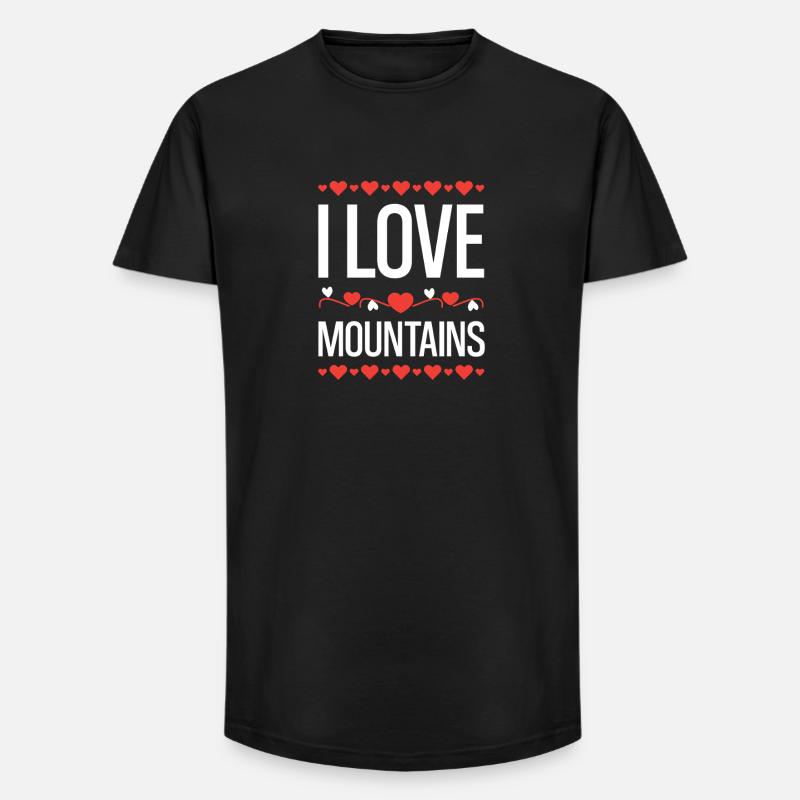 Ich liebe Berge  - Long Fit Männer T-Shirt - Schwarz