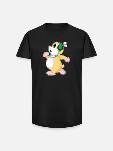 Hamster Jogger Jogging Sports - Long Fit Men's T-Shirt - black