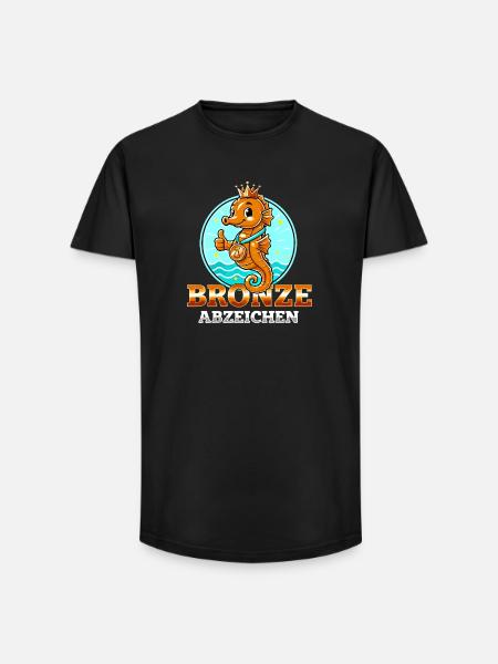 Seepferdchen Bronze Abzeichen Schwimmkurs  - Long Fit Männer T-Shirt - Schwarz