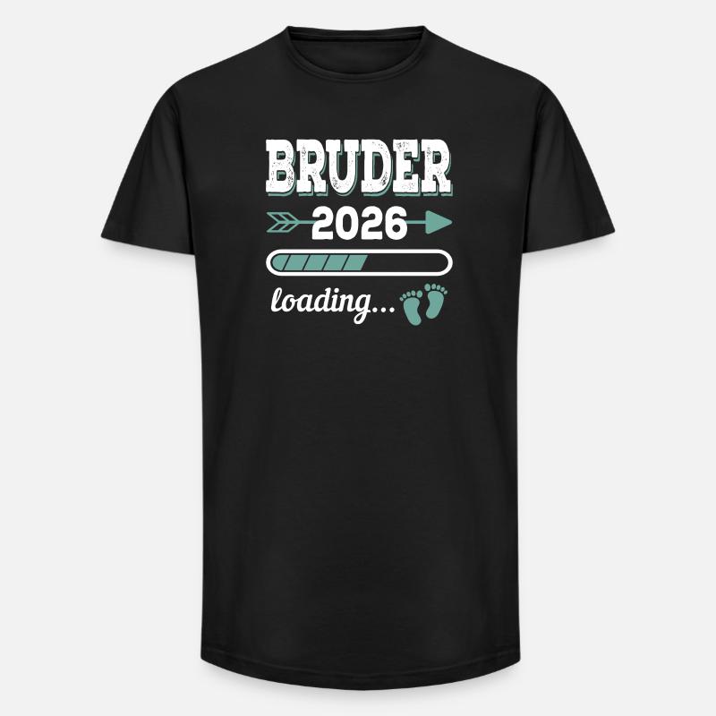 Bruder 2026 Loading Werdende Geschwister Geschenk - Long Fit Männer T-Shirt - Schwarz