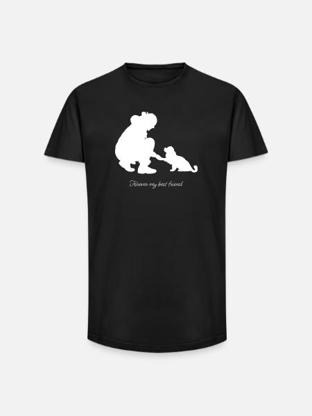 My_best_friend_white - Long Fit Men's T-Shirt - black