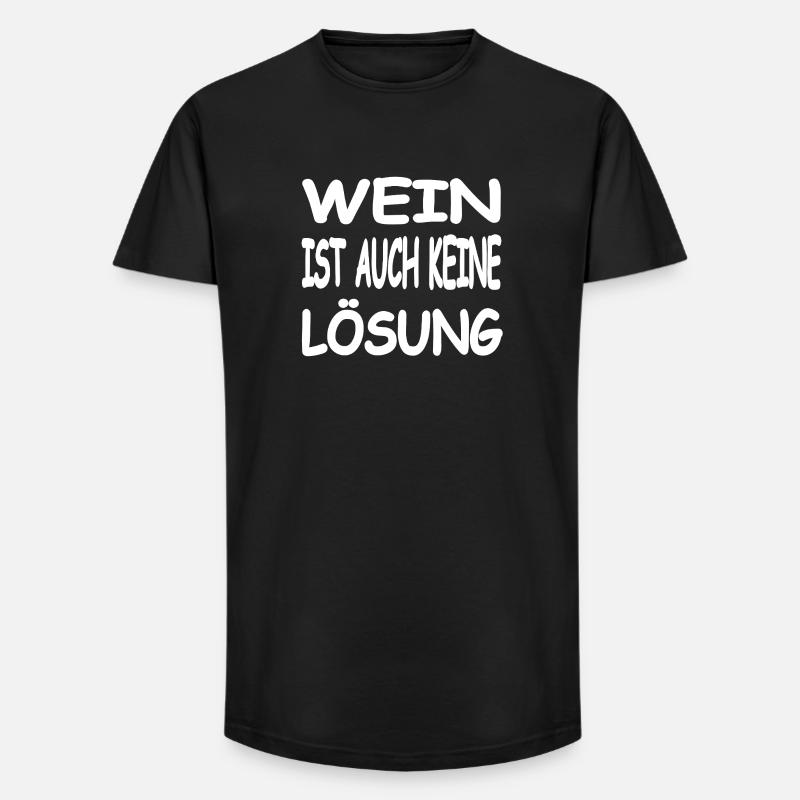 Wein - Long Fit Männer T-Shirt - Schwarz
