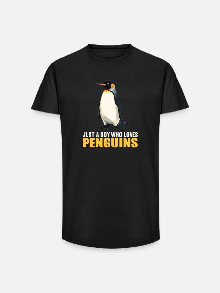 Pingouins Pingouin - T-shirt coupe longue homme - noir