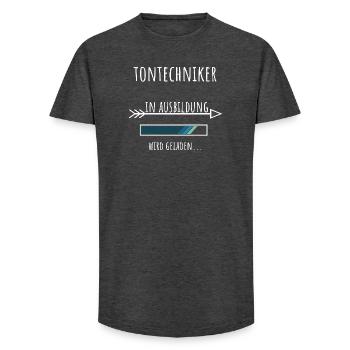 Ingénierie du son Etudes Formation Métier Technicien du son - T-shirt coupe longue homme - charbon - Devant - AI Model Male 185 light (185cm)