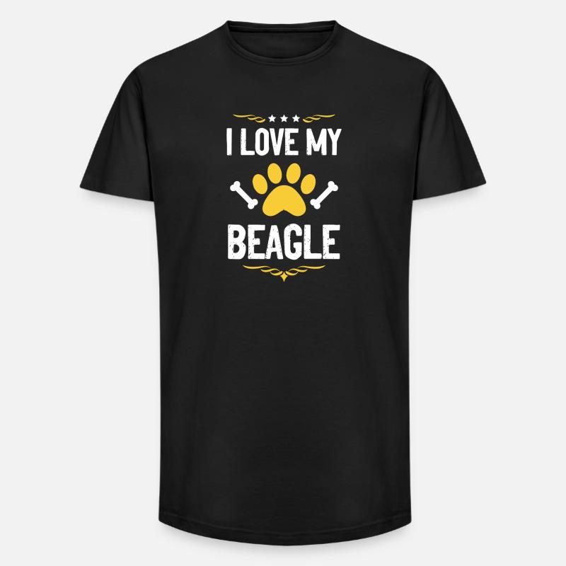 Ich liebe meinen Beagle - Long Fit Männer T-Shirt - Schwarz
