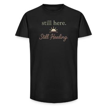 Mental health awareness, - Long Fit Men's T-Shirt - black - Front - AI Model Male 185 light (185cm)