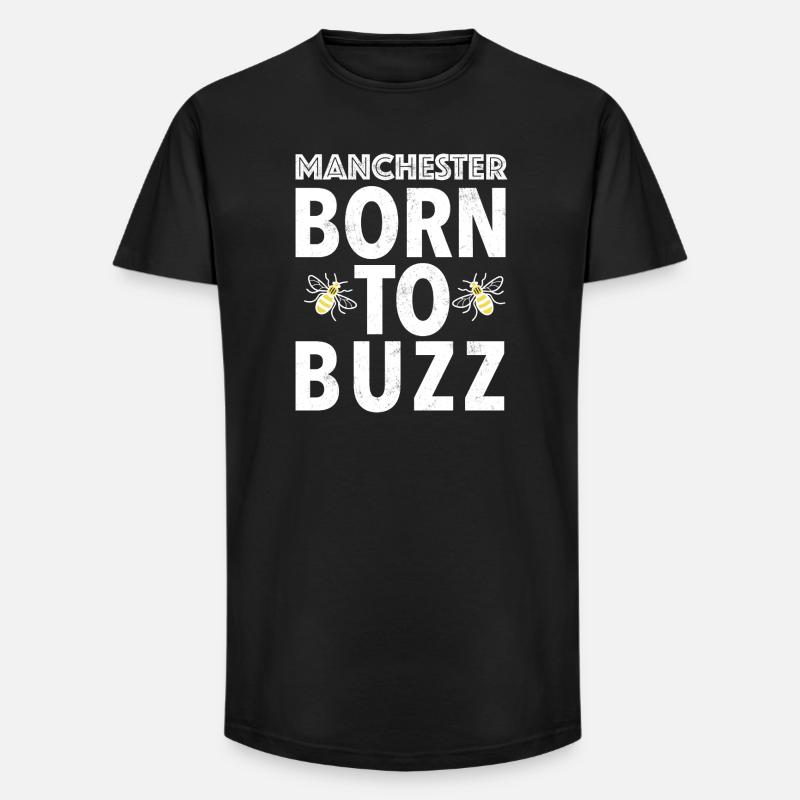 BORN_TO_BUZZ - Long Fit Männer T-Shirt - Schwarz