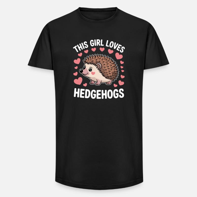 Igel Spruch Mädchen Lustiges Igel Geschenk - Long Fit Männer T-Shirt - Schwarz