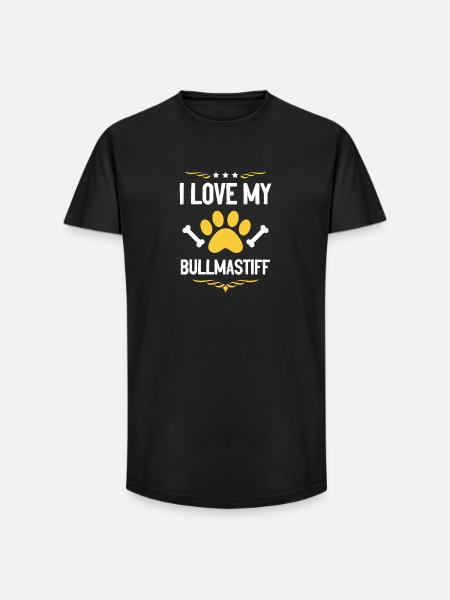 I love Bullmastiff - Long Fit Men's T-Shirt - black
