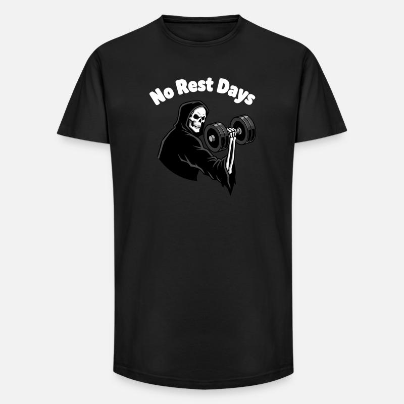 No Rest Days Grim Lifter - Long Fit Männer T-Shirt - Schwarz