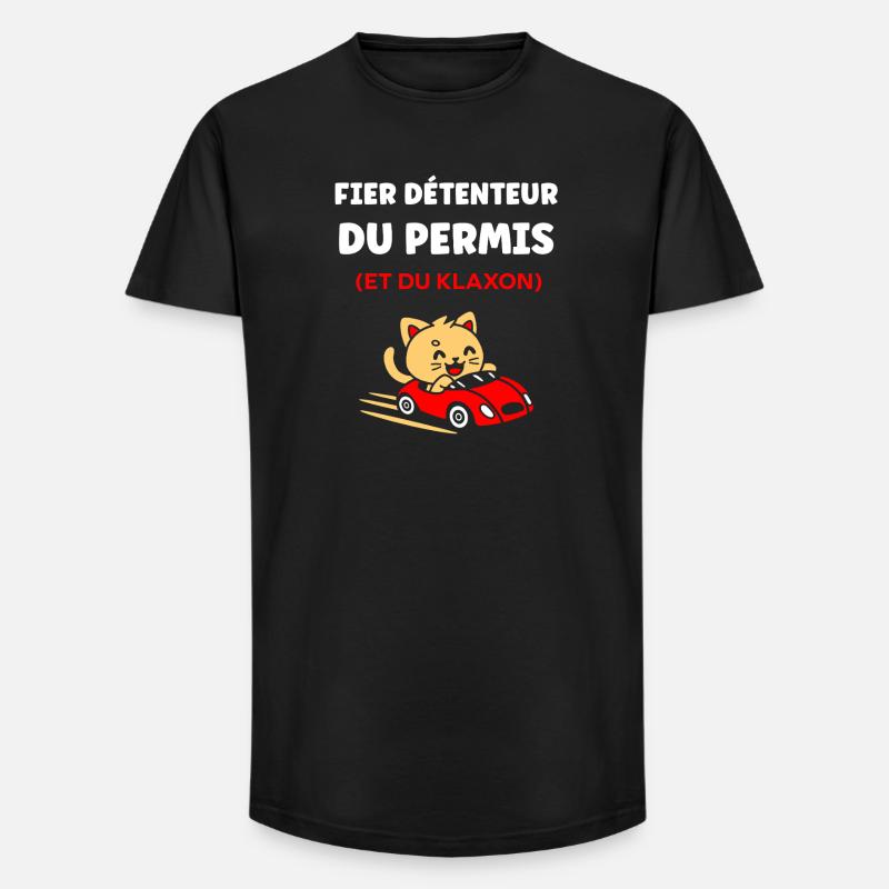 Führerschein-Humor - Long Fit Männer T-Shirt - Schwarz
