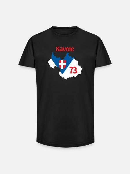 Savoie 73 - T-shirt coupe longue homme - noir