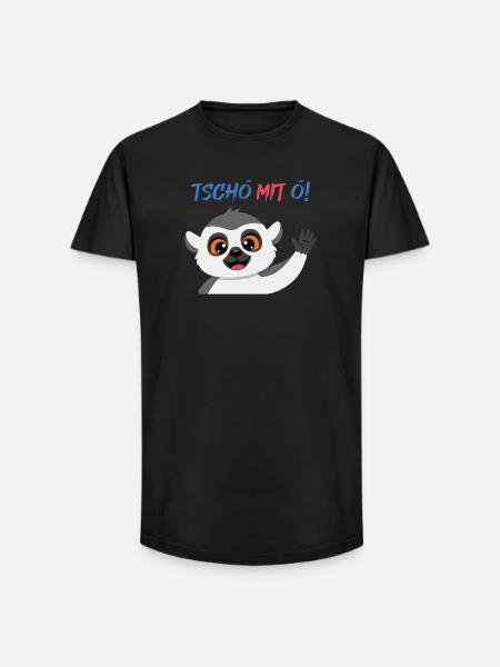 Tschö mit Ö Panda - Long Fit Männer T-Shirt - Schwarz