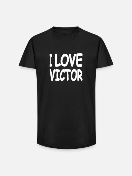Vainqueur - T-shirt coupe longue homme - noir