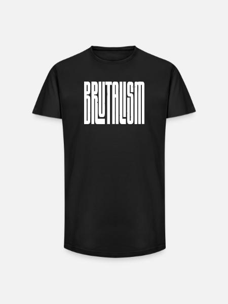 Brutalism Concrete Typography - Long Fit Men's T-Shirt - black
