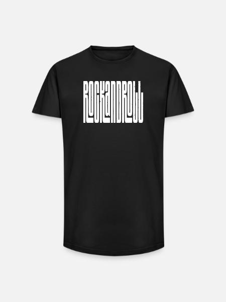 rock and roll bold logo design - Long Fit Men's T-Shirt - black