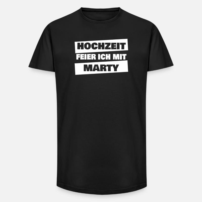 Marty als JGA - Long Fit Männer T-Shirt - Schwarz