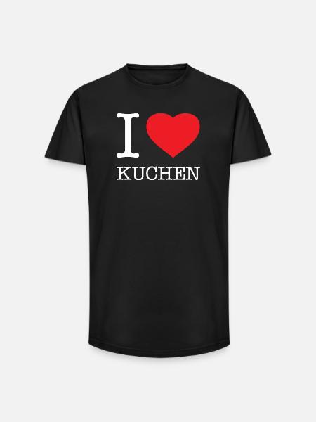 I love cake - Long Fit Men's T-Shirt - black