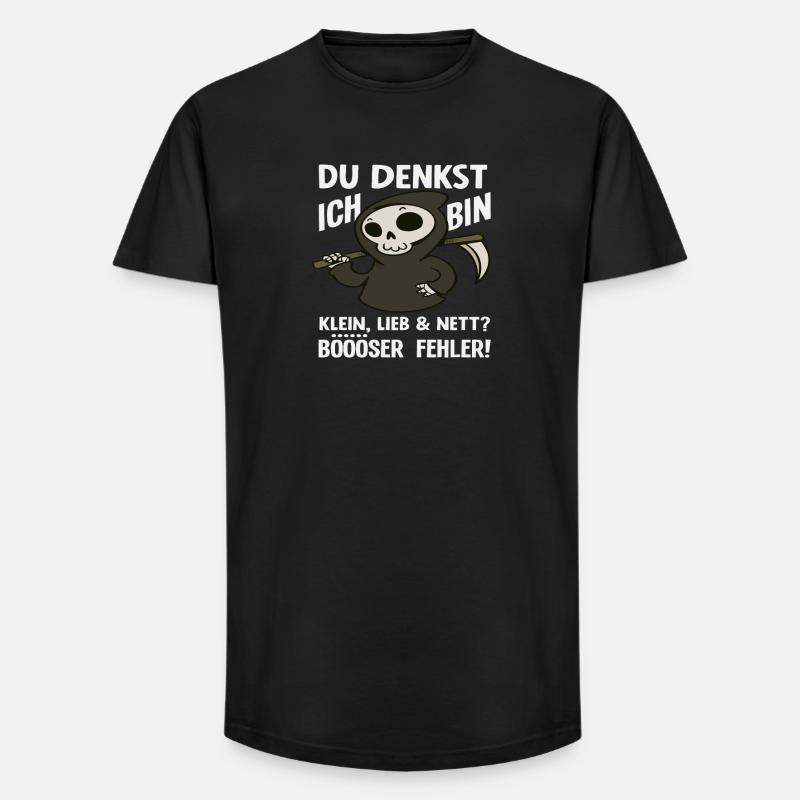 Böser Fehler Kleine Sensenmann - Long Fit Männer T-Shirt - Schwarz