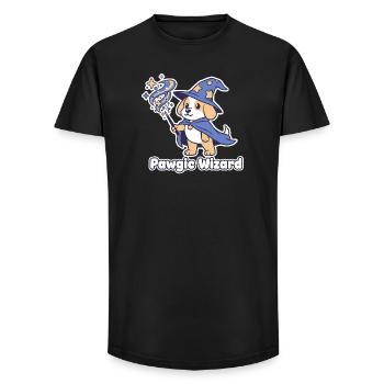Pawagic Wizard Magic Dog - Long Fit Men's T-Shirt - black - Front - AI Model Male 185 light (185cm)
