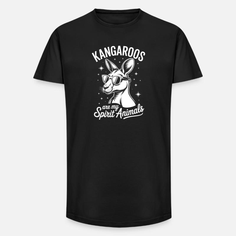 Kangaroo Spruch Kangaroos Lustige Kangaroo Geschen - Long Fit Männer T-Shirt - Schwarz