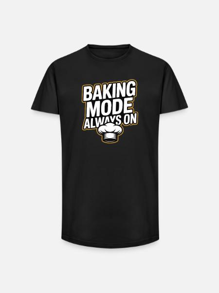 Baking Mode - Baking Mode Always On - Long Fit Men's T-Shirt - black