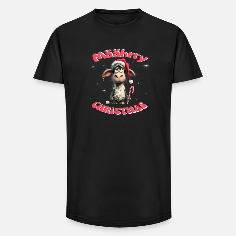 Mäährry Christmas Schäfchen - Long Fit Männer T-Shirt - Schwarz