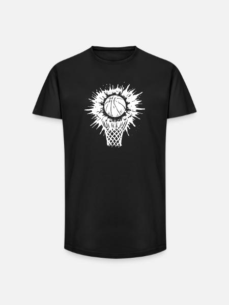Energetic Basketball Art - Long Fit Men's T-Shirt - black