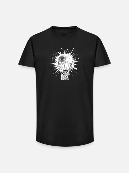 Energetic Basketball Art - Long Fit Men's T-Shirt - black