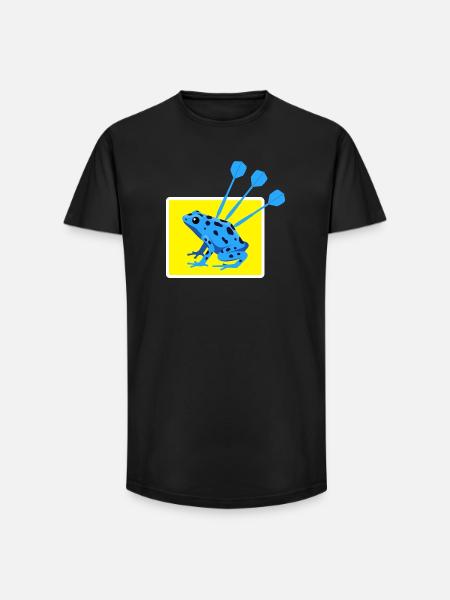Funny DARTS and DART FROG design - Long Fit Men's T-Shirt - black