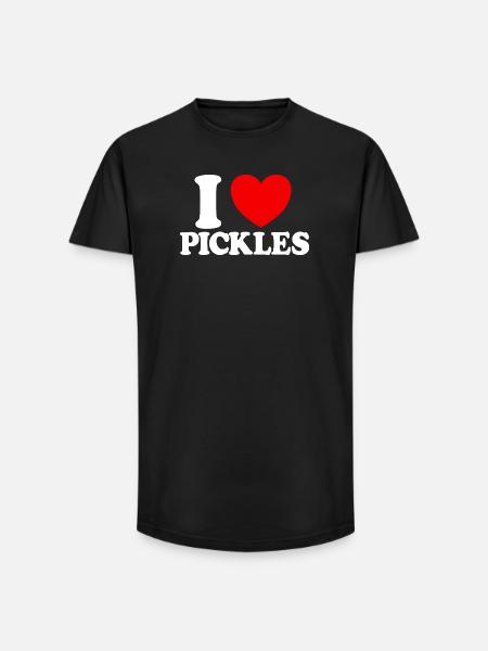 I love cucumbers I love cucumbers - Long Fit Men's T-Shirt - black