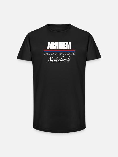Arnhem - Long Fit Männer T-Shirt - Schwarz