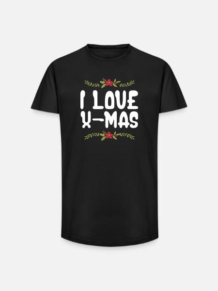 I love Xmas Christmas - Long Fit Men's T-Shirt - black