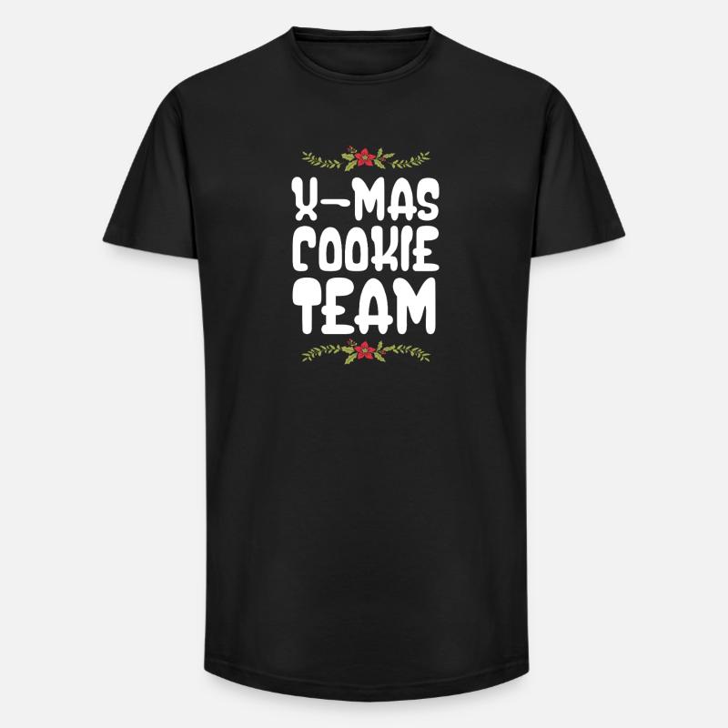 L’équipe des biscuits de Noël - T-shirt coupe longue homme - noir