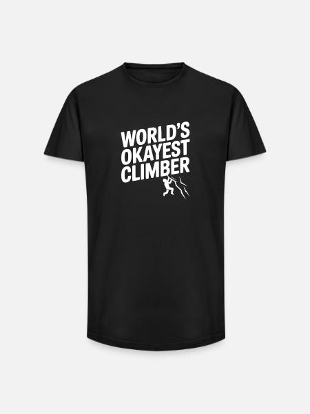 World’s Okayest Climber - Long Fit Men's T-Shirt - black