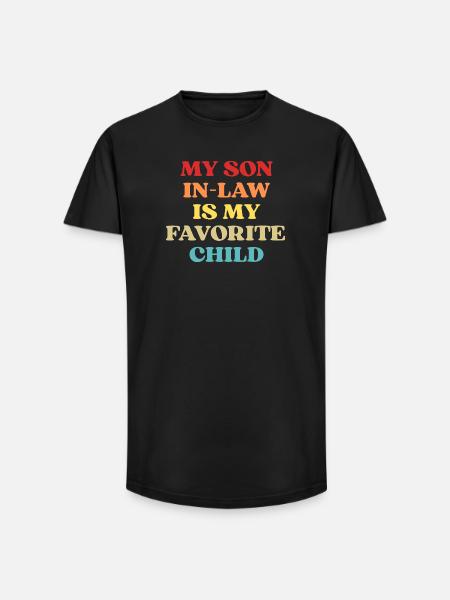 Sjovt citat Min svigersøns yndlingsbarn - Long fit herre T-shirt - sort