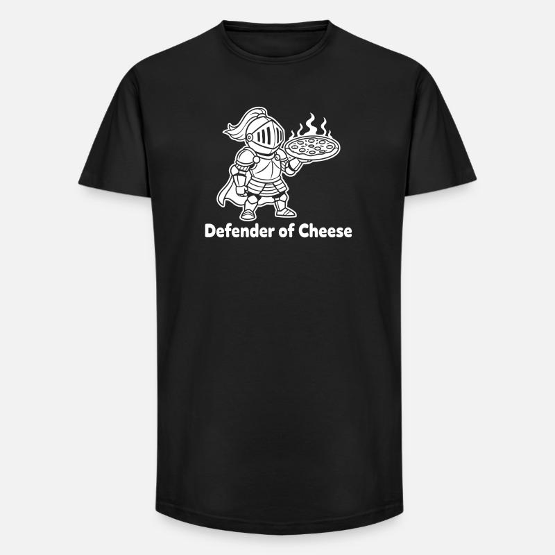 Ritter der Käsepizza - Long Fit Männer T-Shirt - Schwarz