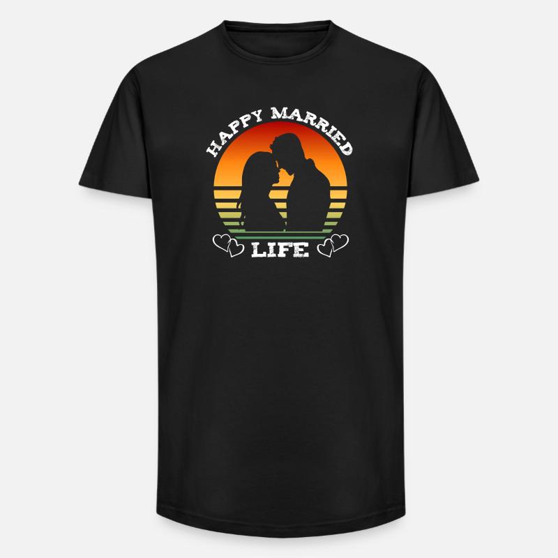 Glückliches Eheleben - Long Fit Männer T-Shirt - Schwarz