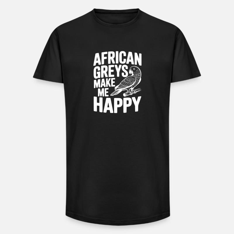 Afrikanische Grautöne machen mich glücklich - Long Fit Männer T-Shirt - Schwarz