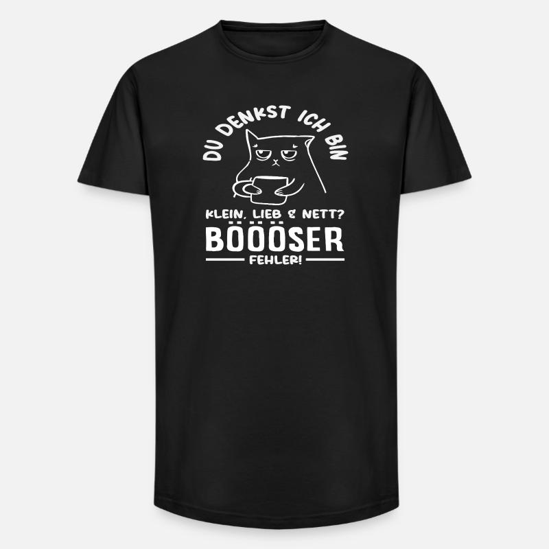 Böser Fehler Kleine Katze - Long Fit Männer T-Shirt - Schwarz