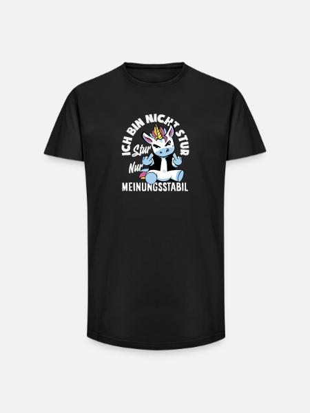 Nicht stur nur Meinungsstabil - Long Fit Männer T-Shirt - Schwarz