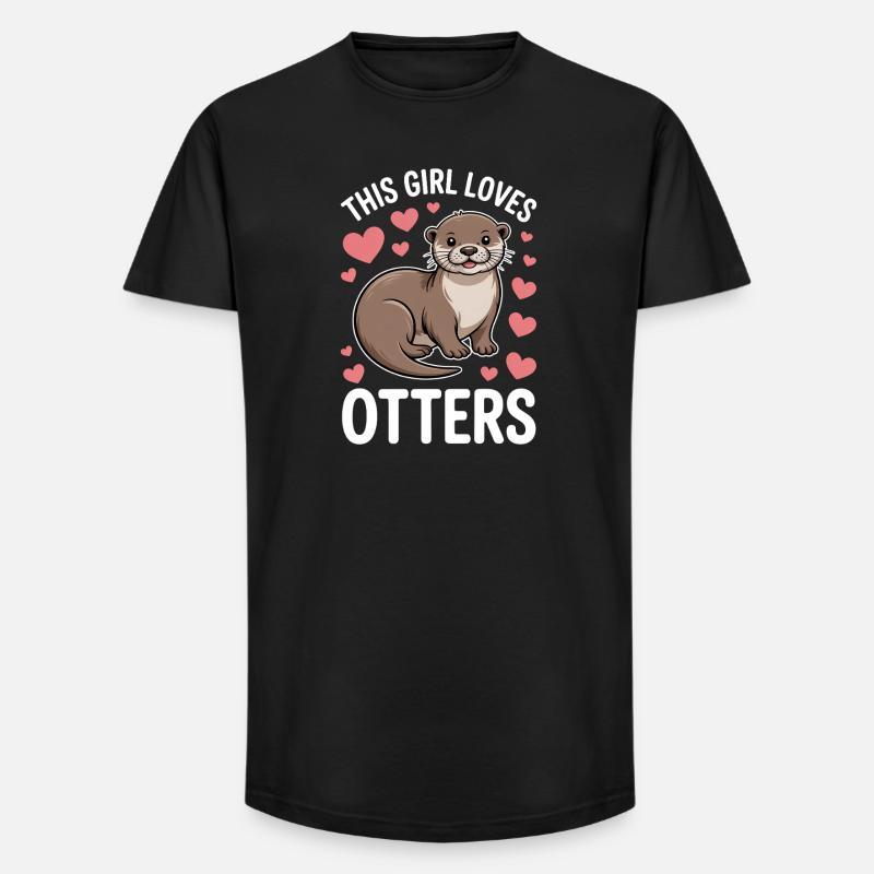 Otter Spruch Mädchen Lustiges Otter Geschenk - Long Fit Männer T-Shirt - Schwarz