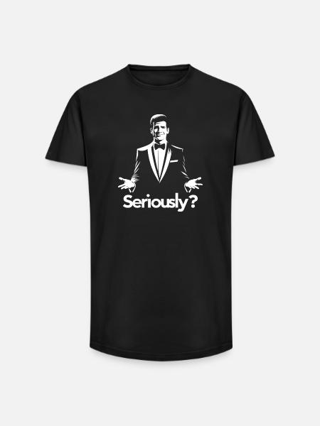 Seriously? Elegant Gala Silhouette - Long Fit Men's T-Shirt - black