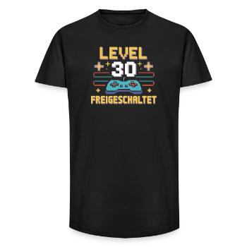 Level 30 Freigeschaltet Controller - Long Fit Männer T-Shirt - Schwarz - Vorne - AI Model Male 185 light (185cm)