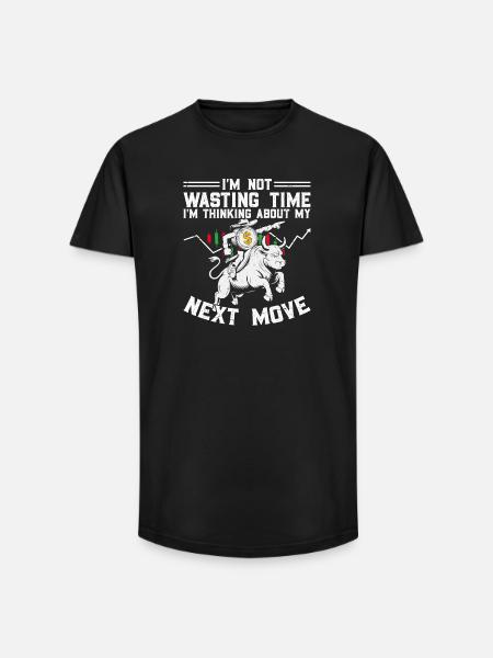 Trading Boursier Crypto Trader Boursier - T-shirt coupe longue homme - noir