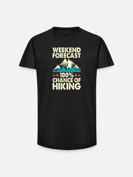 Hiking Hiker Mountaineer Gift - Long Fit Men's T-Shirt - black