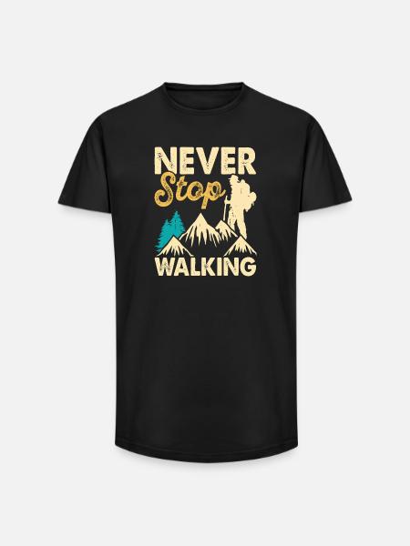 Hiking Hiker Mountaineer Gift - Long Fit Men's T-Shirt - black